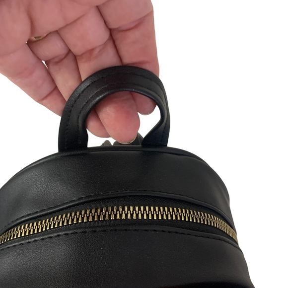 NEW Glitter/Sequin Mouse Ears Adjustable Straps Mini Backpack Black Gold Red - Picture 9 of 10